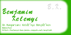 benjamin kelenyi business card